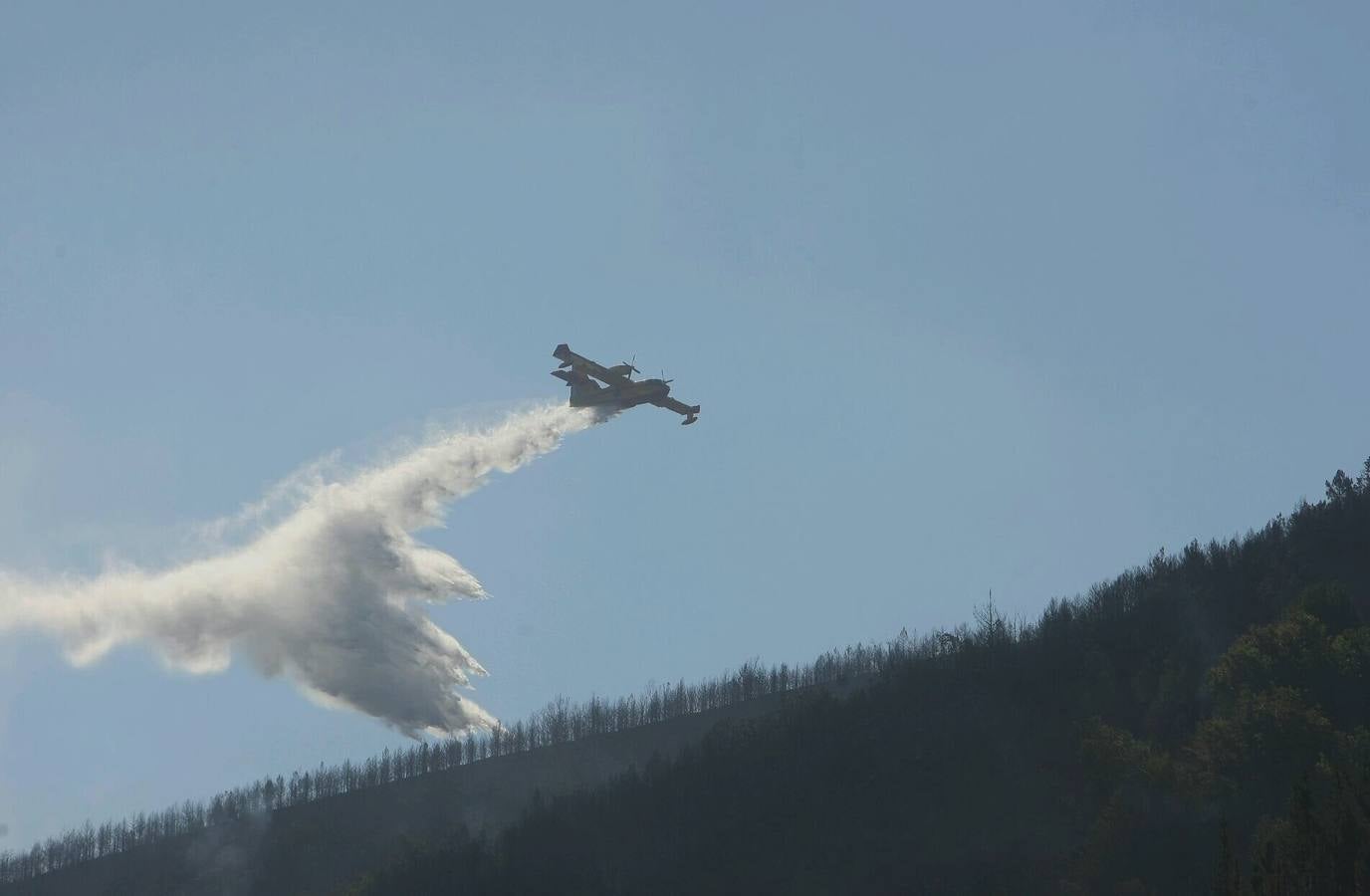 Incendio en la localidad de Vega de Espinareda (León)