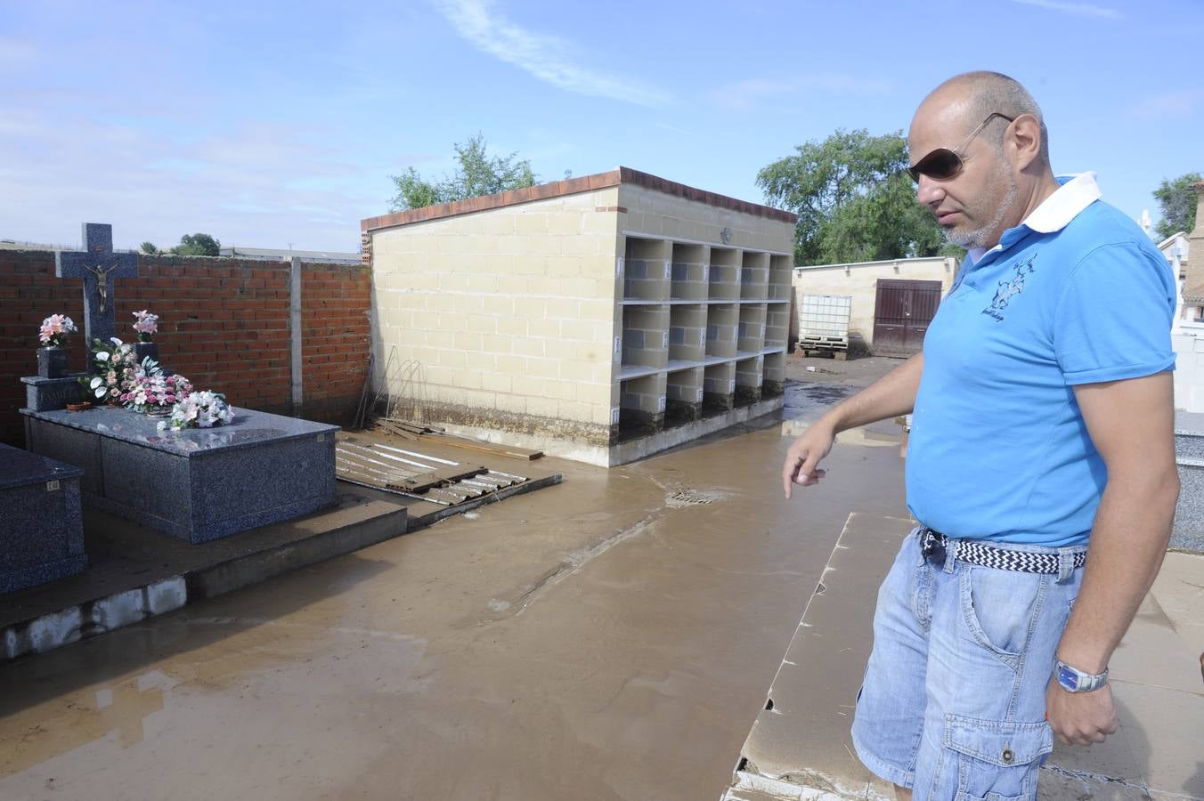 Alaejos sufre los efectos de una fuerte tromba de agua