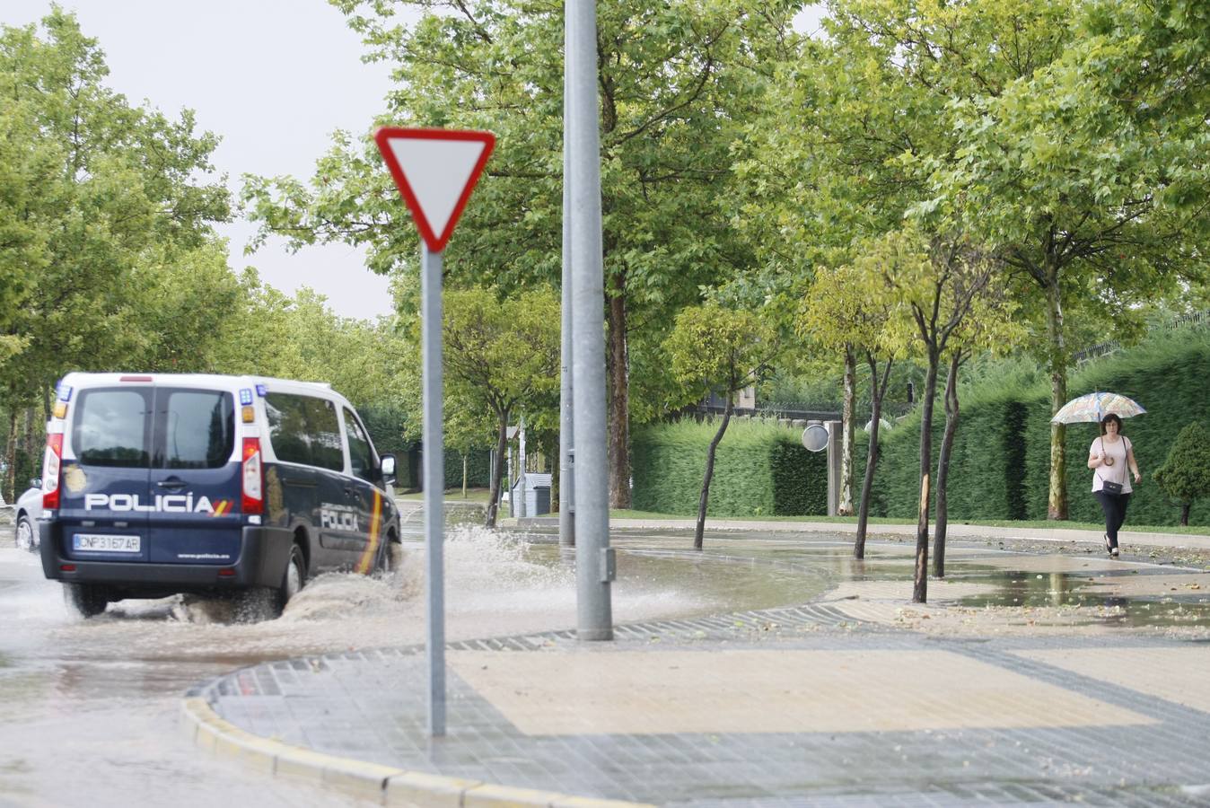 Una fuerte tormenta provoca inundaciones en Salamanca