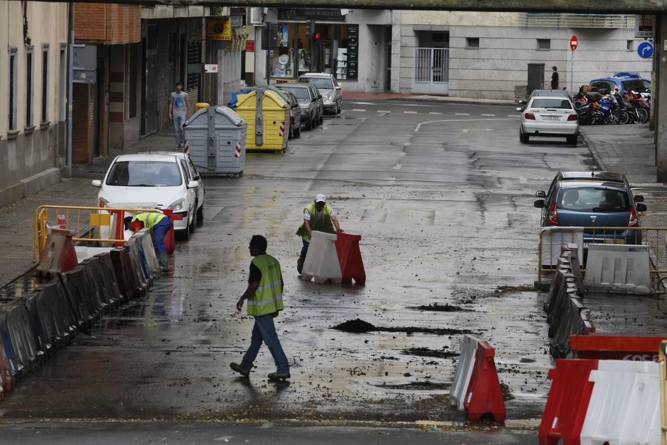 Una fuerte tormenta provoca inundaciones en Salamanca