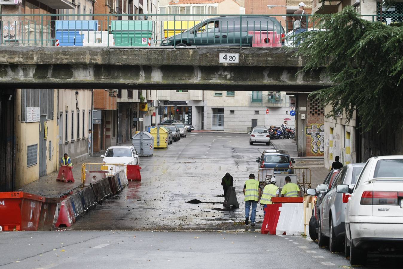 Una fuerte tormenta provoca inundaciones en Salamanca