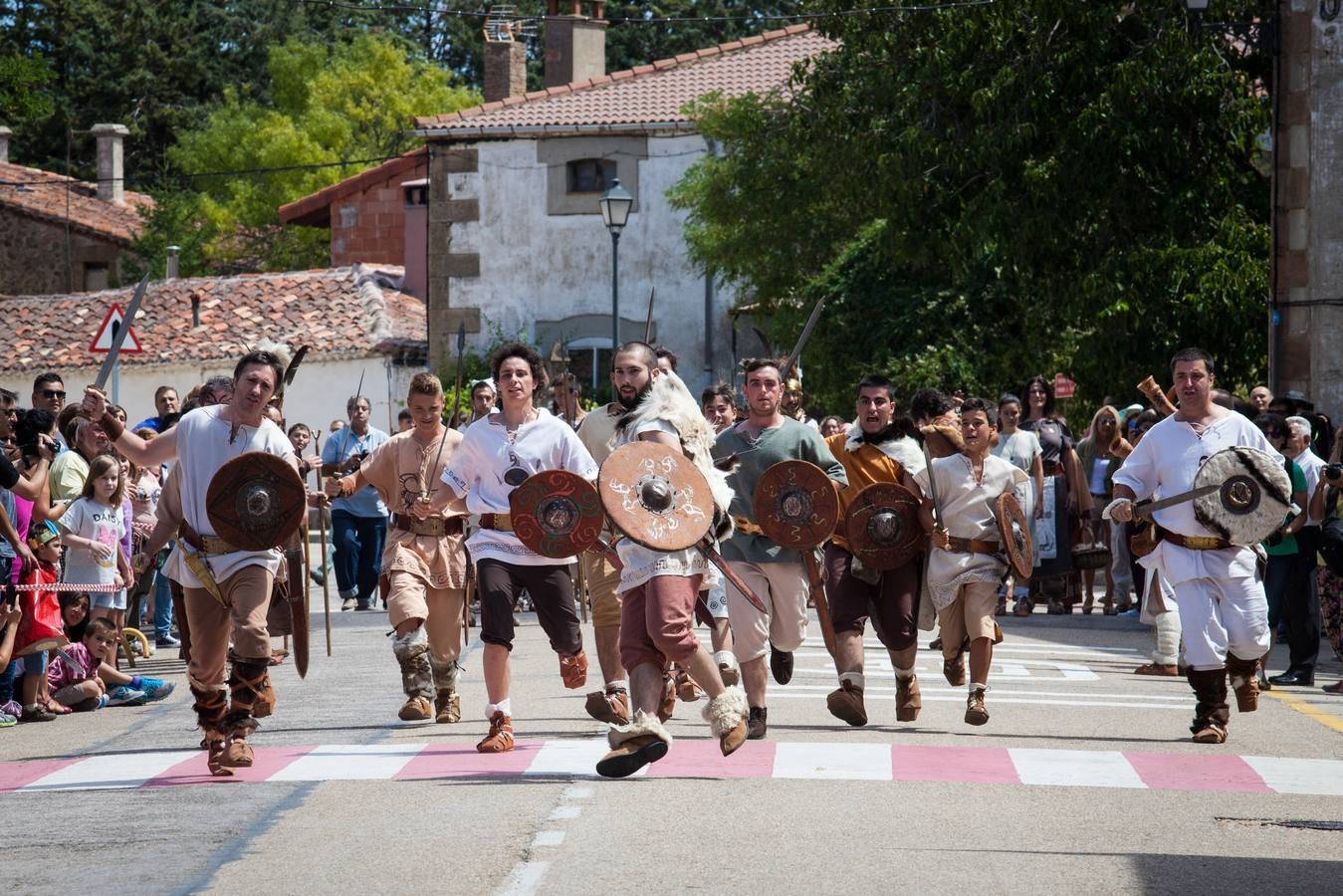 Representación del cerco de Escipión a Numancia.