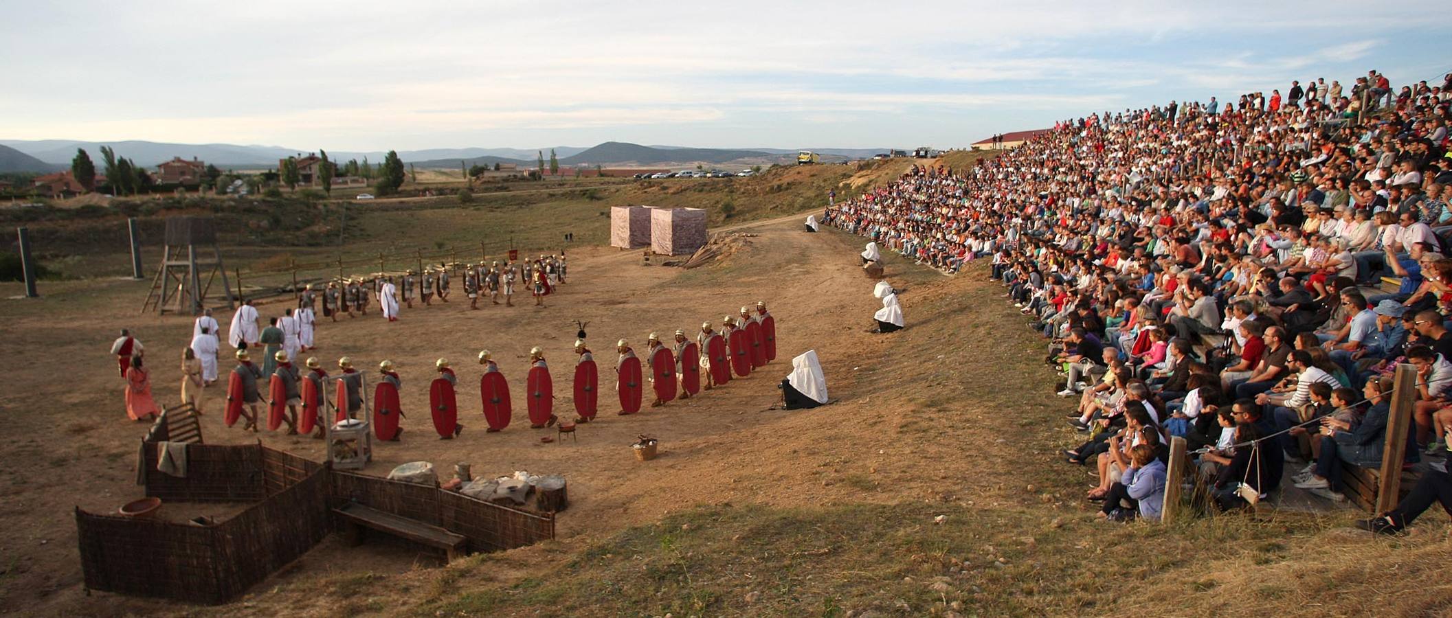 Representación del cerco de Escipión a Numancia.