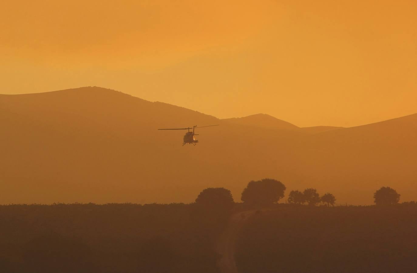 Incendio en Villafranca de El Bierzo (León)