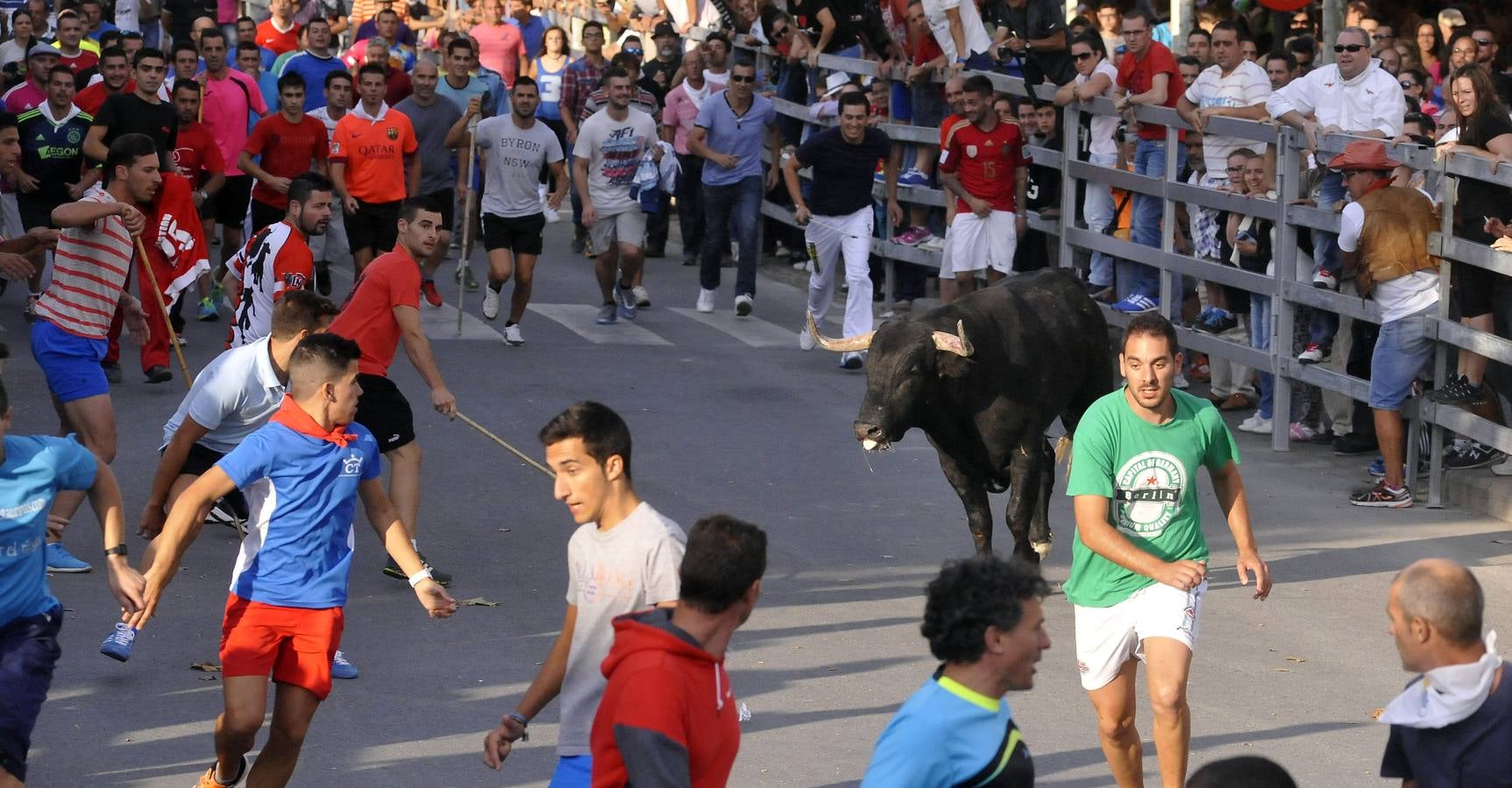 Segundo encierro de las fiestas de Medina del Campo 2015