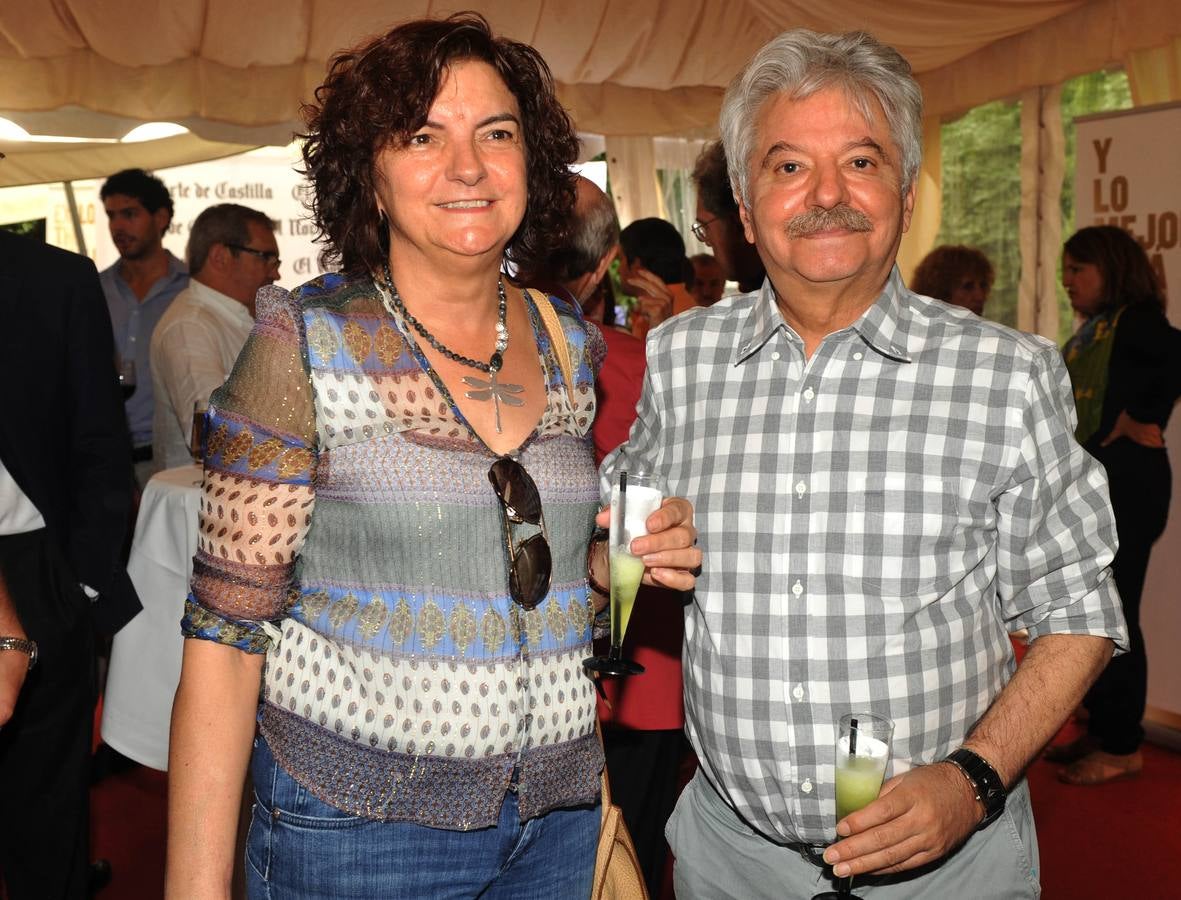 Victoria Hurtado y Emiliano Allende, director de la Semana de Cine de Medina del Campo.