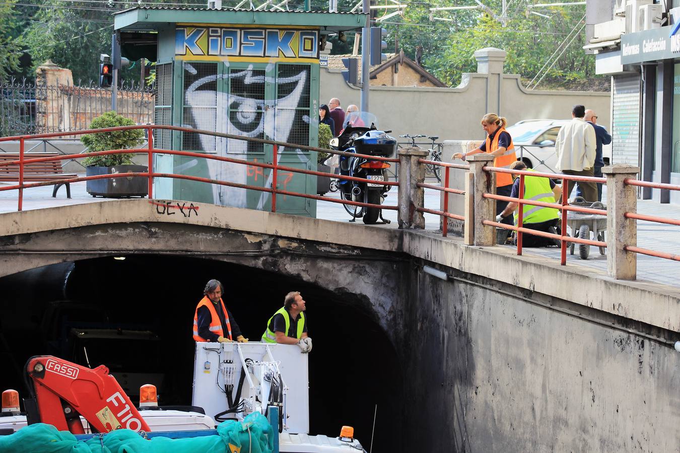 Atascos por las obras en el túnel de Labradores