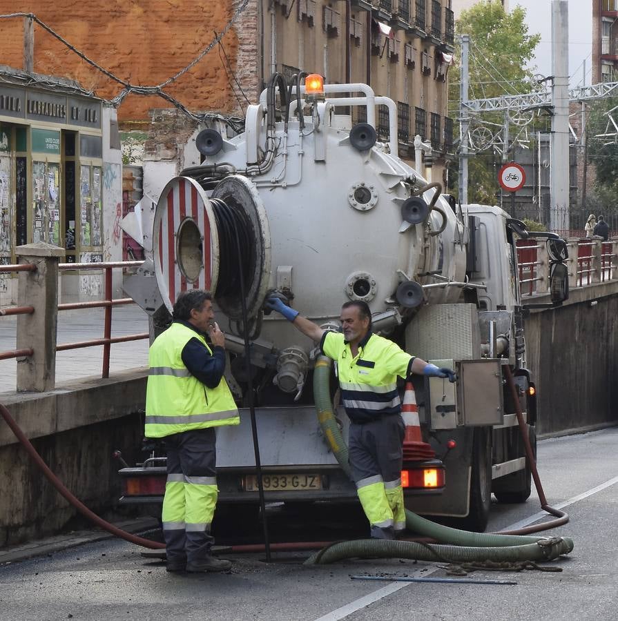 Atascos por las obras en el túnel de Labradores