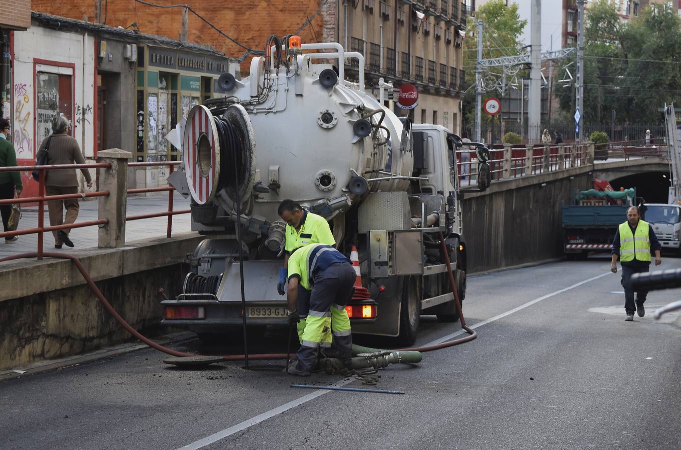 Atascos por las obras en el túnel de Labradores