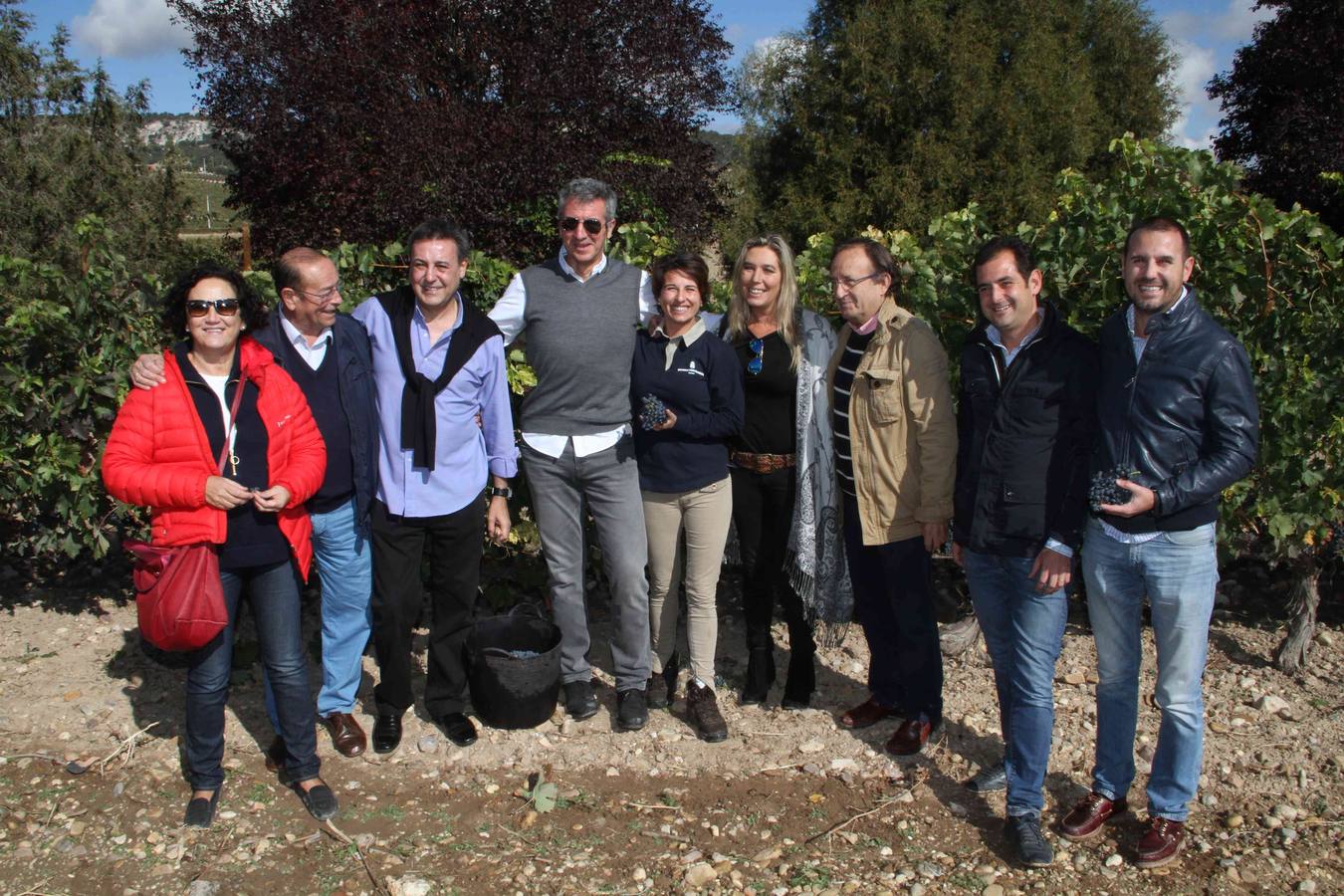 El consejero delegado del Atlético de Madrid, padrino de la vendimia 2015 de Dehesa de los Canónigos (Valladolid)