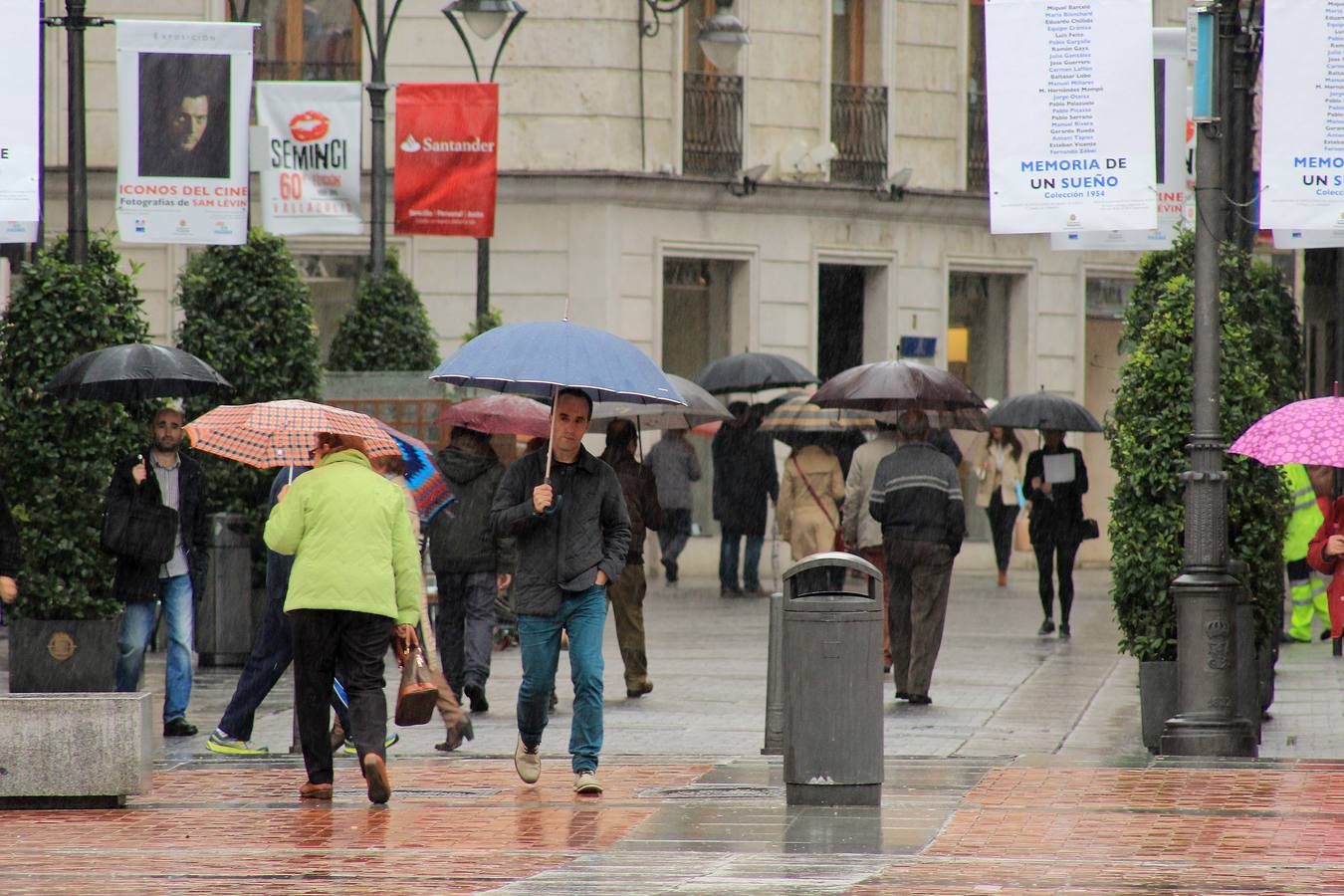 Jornada de lluvia en Valladolid