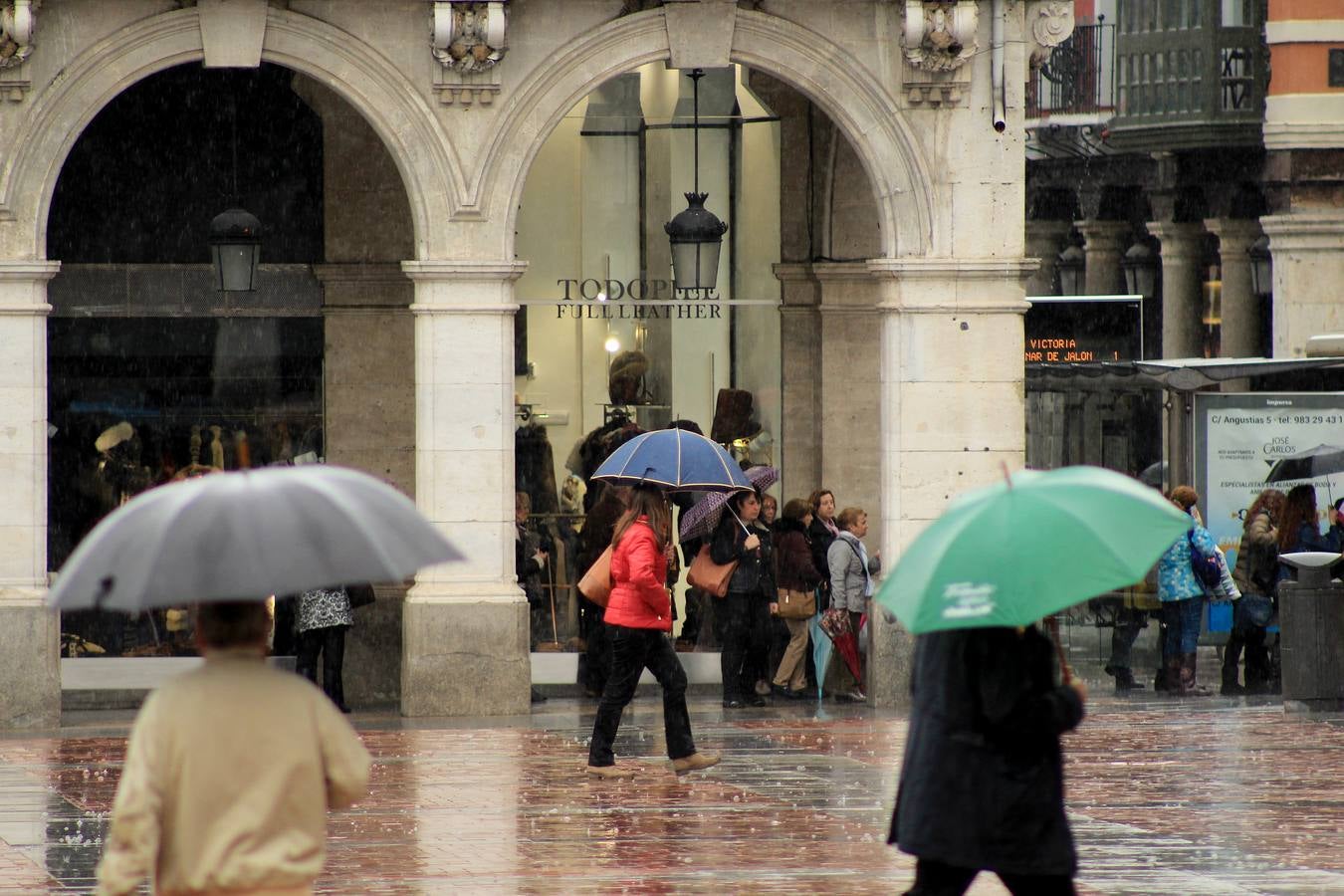 Jornada de lluvia en Valladolid