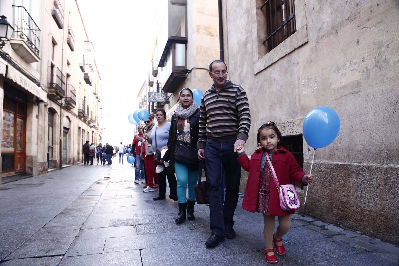 Cadena humana en Salamanca por la lucha contra la diabetes