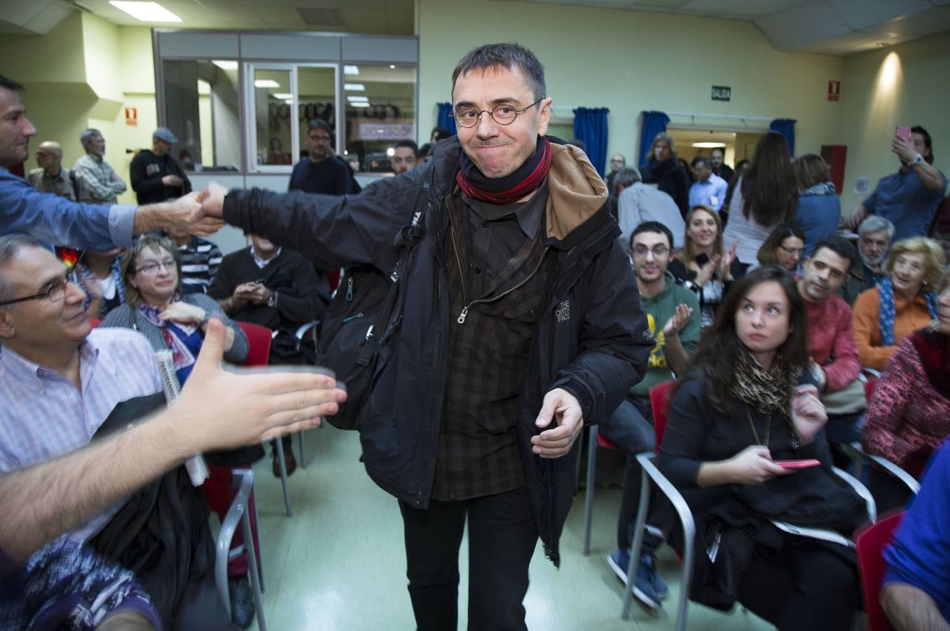 Juan Carlos Monedero en la presentación de los candidatos de Podemos para el Congreso y el Senado por Valladolid