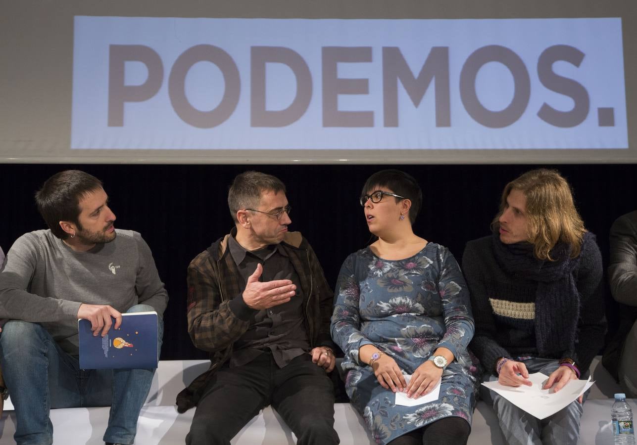 Juan Carlos Monedero en la presentación de los candidatos de Podemos para el Congreso y el Senado por Valladolid