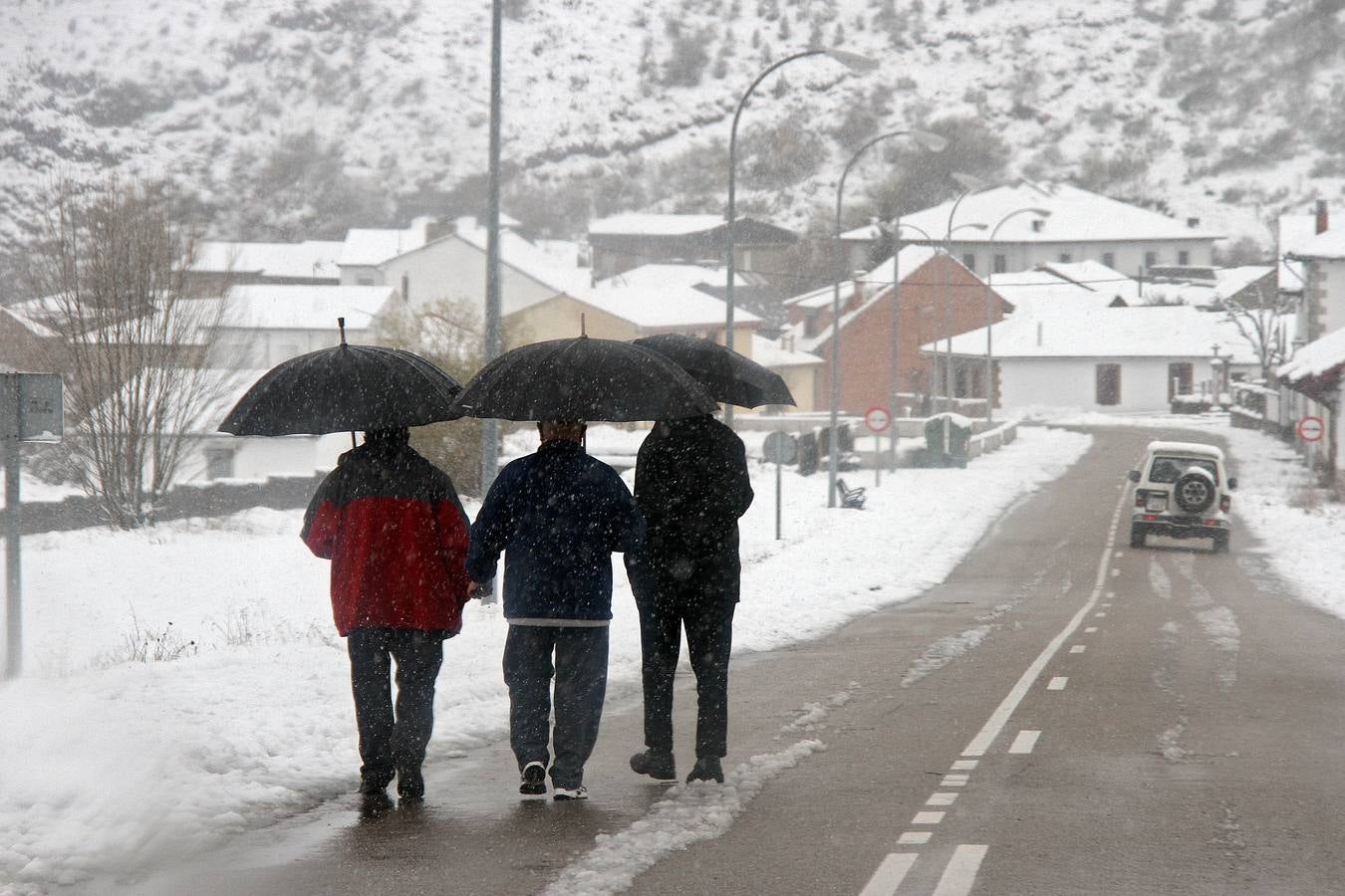 Nieve en Getino (León).