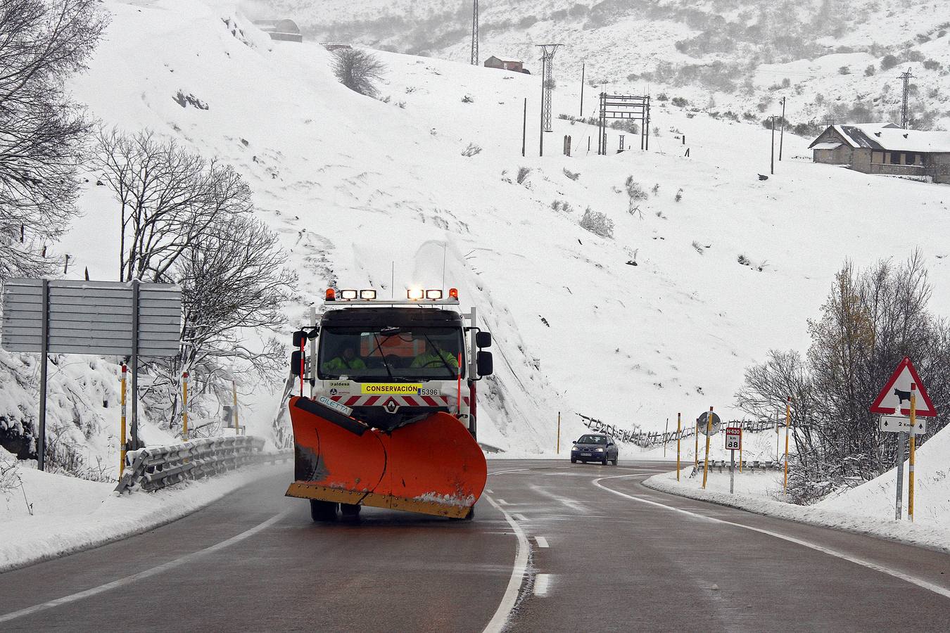 Nieve en Getino (León).