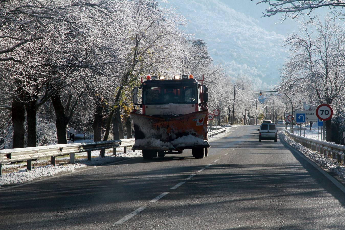 Segovia recibe las primeras nieves de la temporada