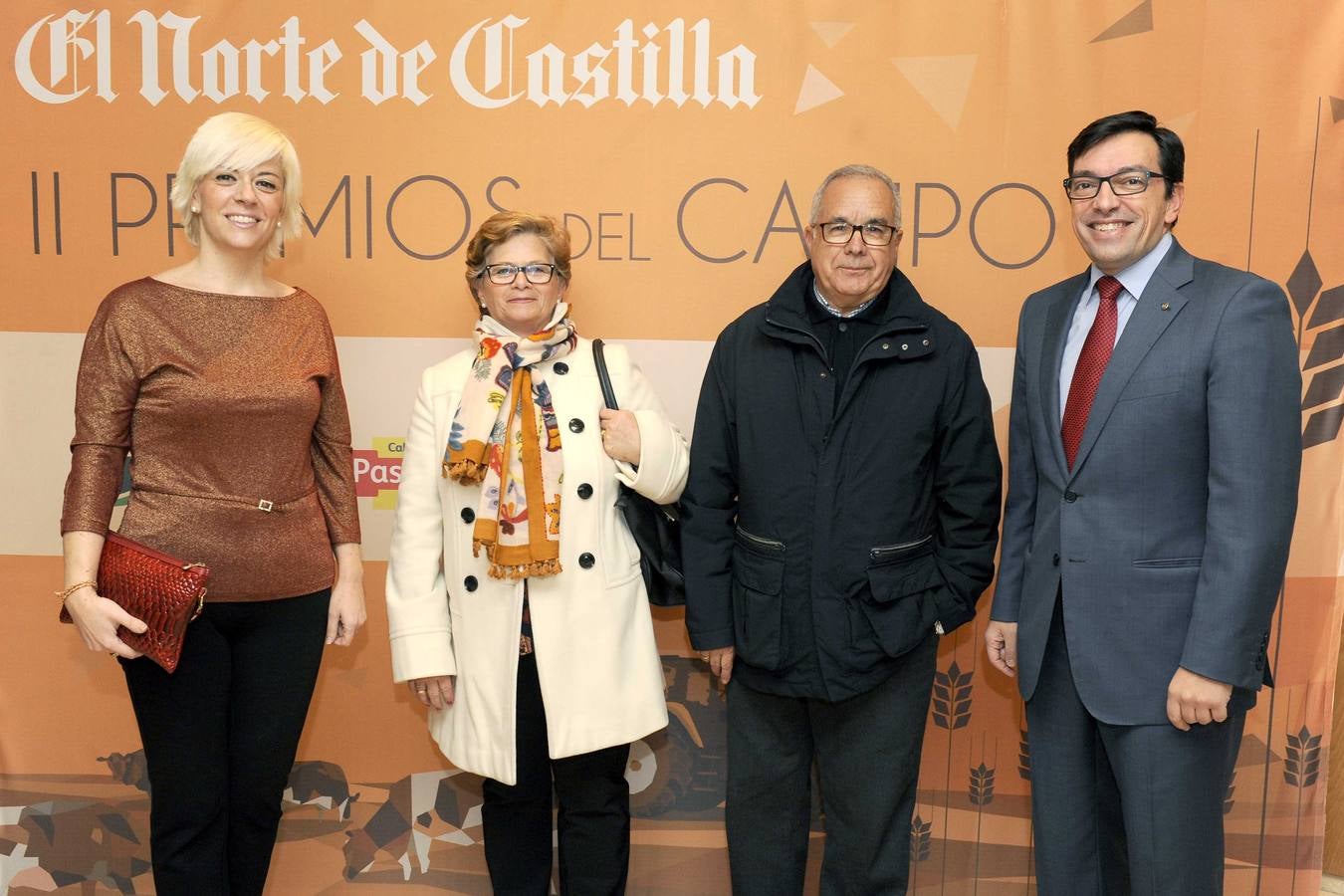 Angélica Fernández, de Calzados Sandó; María J. Mato Mato; José González Merino, alcalde de Quintanilla de Trigueros, y Prudencio Herrero, de APD Castilla y León.