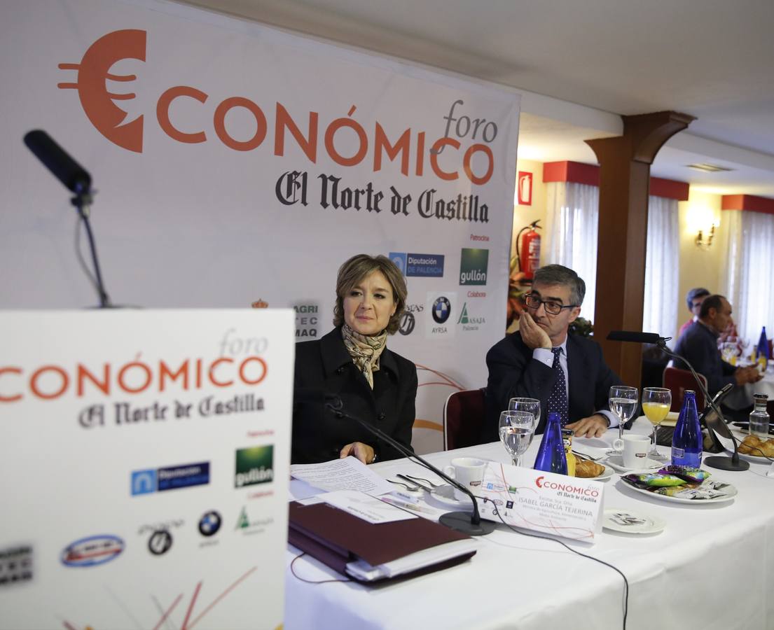 La ministra de Agricultura, Isabel García Tejerina, en el Foro Económico de El Norte de Castilla celebrado en Aguilar de Campoo (Palencia)