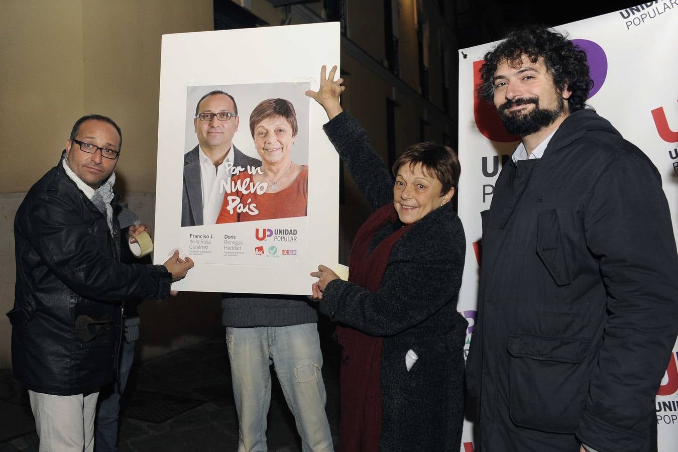 El procurador de IU, José Sarrión, y los candidatos de Unión Popular al Senado y al Congreso, Doris Benegas y Francisco de la Rosa, entre otros, abren la campaña electoral.