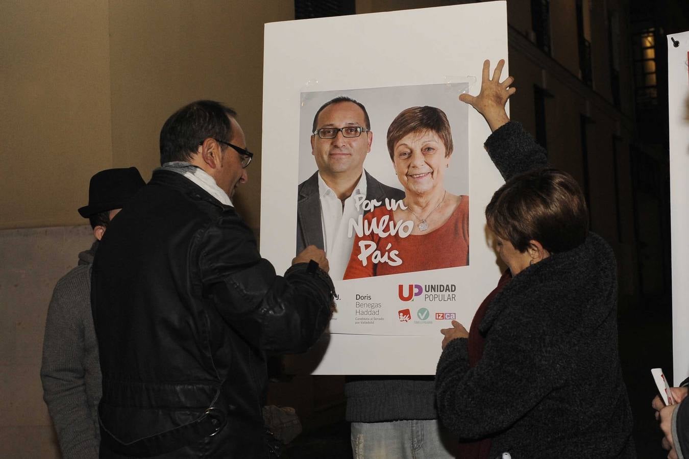 El procurador de IU, José Sarrión, y los candidatos de Unión Popular al Senado y al Congreso, Doris Benegas y Francisco de la Rosa, entre otros, abren la campaña electoral.