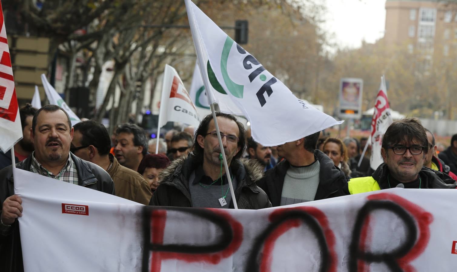 Protesta de los trabajadores de Auvasa