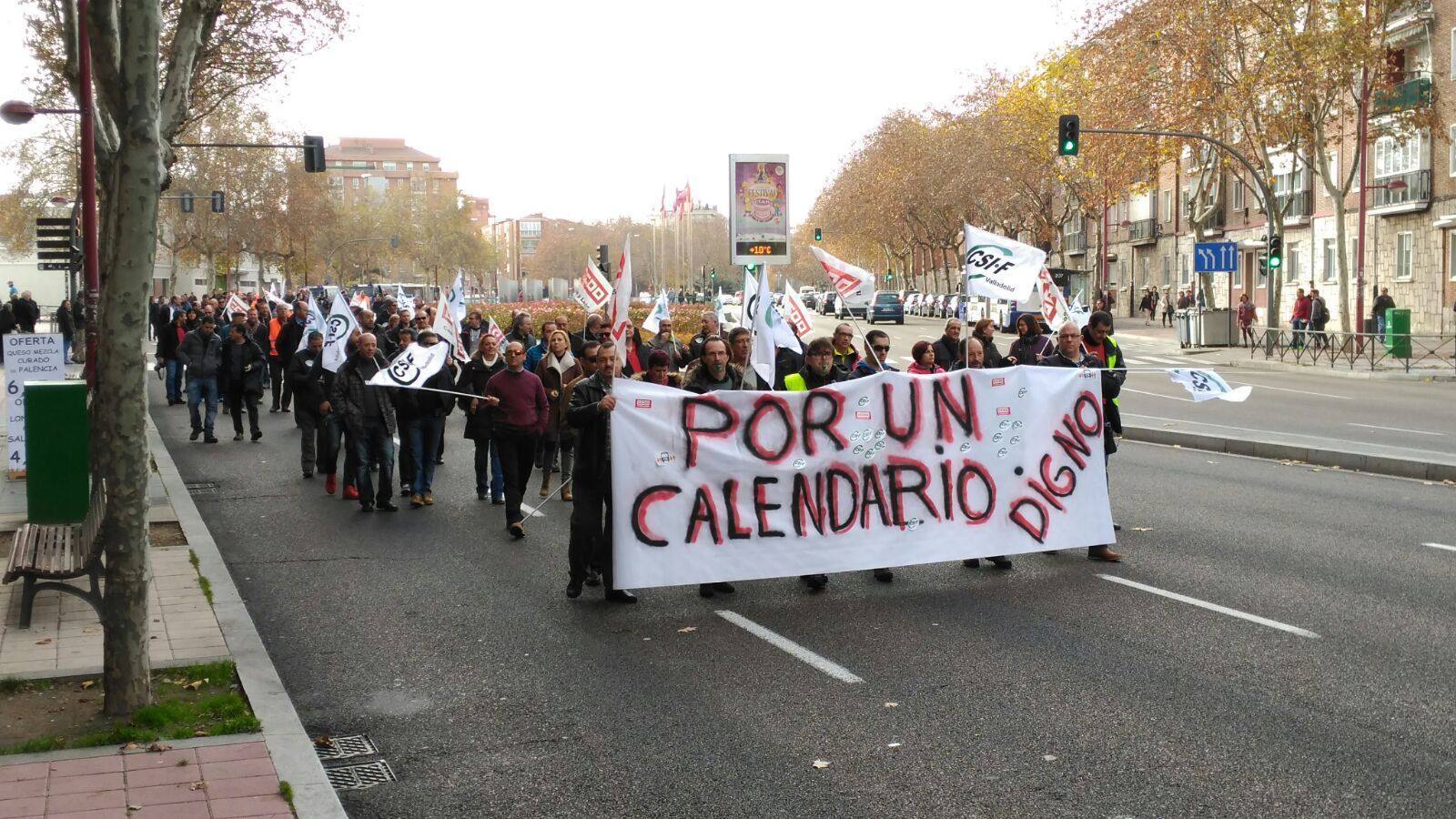 Protesta de los trabajadores de Auvasa