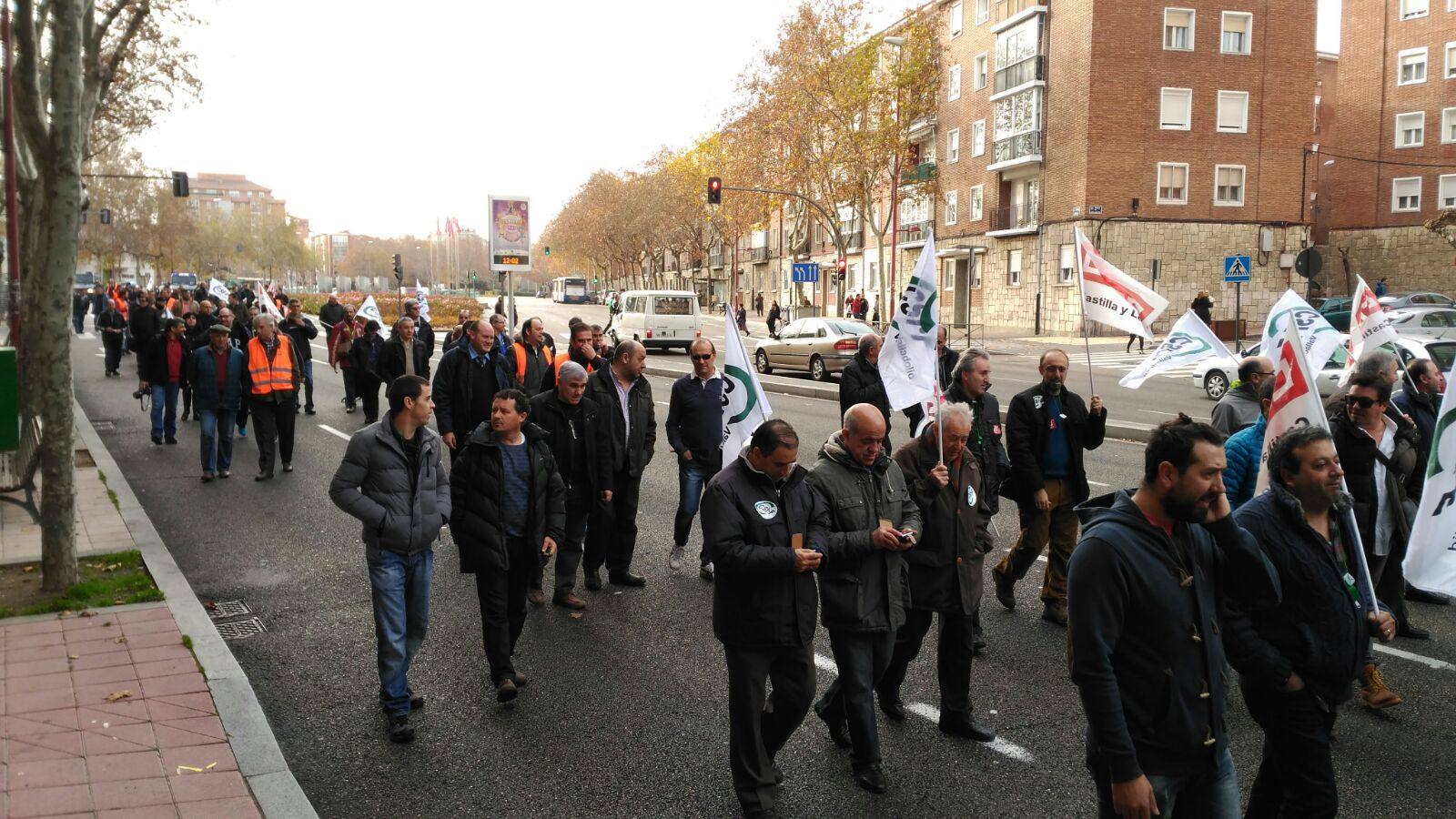 Protesta de los trabajadores de Auvasa