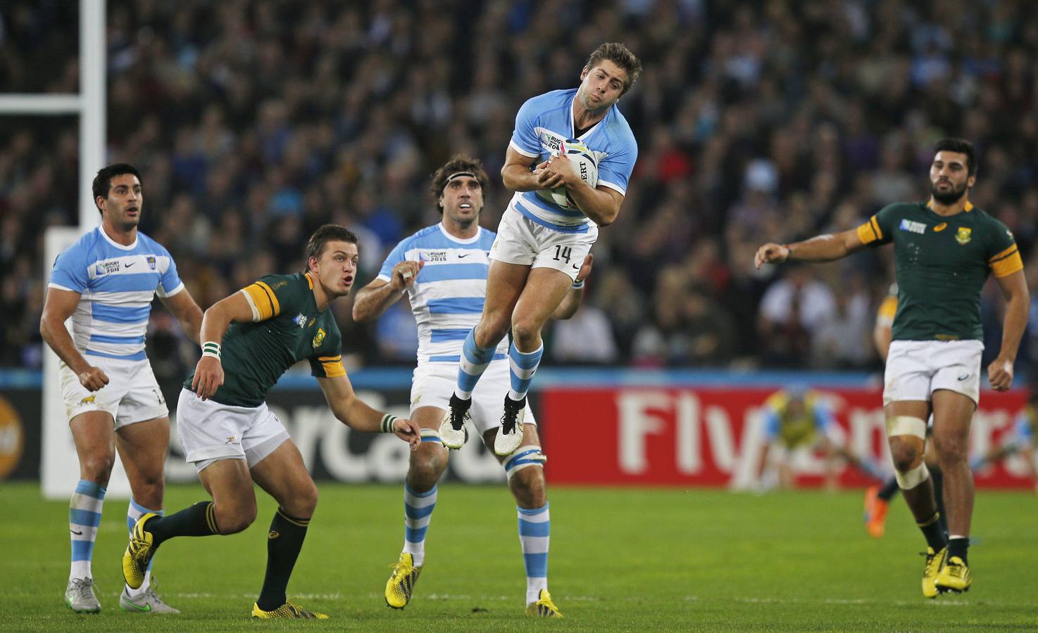 Los Pumas hacen historia y se consolidan entre la élite del rugby. Terceros en el Rugby Championship, donde derrotaron por primera vez en su historia a los Springboks sudafricanos, y semifinalistas del Mundial, los Pumas argentinos vivieron uno de los mejores años de su historia. En la cita inglesa, Argentina fue la cuarta nación del Hemisferio Sur en llegar a semifinales, al eliminar en cuartos a la poderosa Irlanda. Los Wallabies australianos impidieron que la selección argentina obtuviera la mejor clasificación jamás lograda en un Mundial.