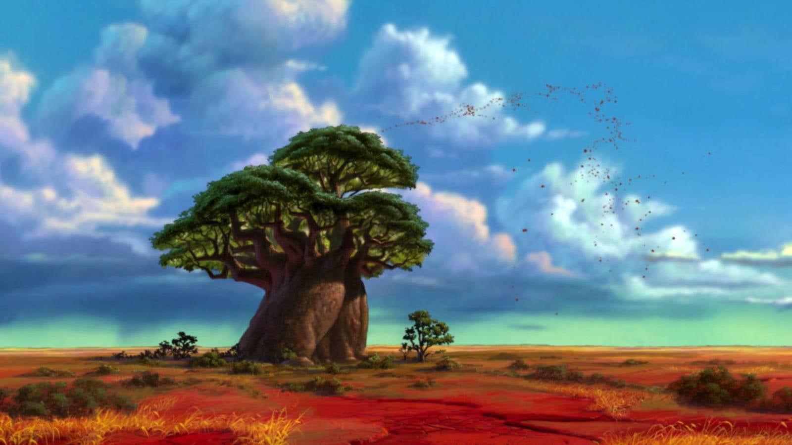 El Rey León. El baobab de Raffiki.