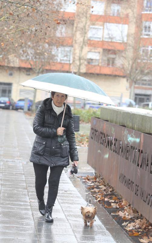 Temporal de lluvia y viento en Valladolid