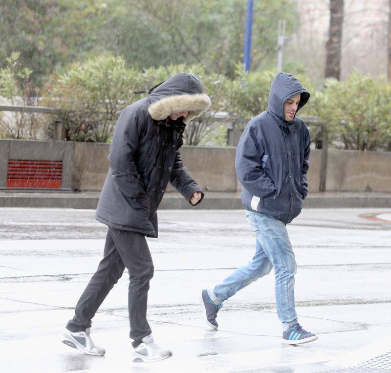 Temporal de lluvia y viento en Valladolid