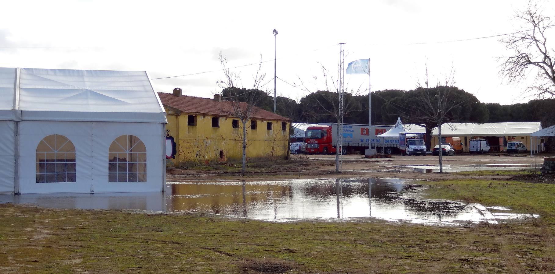 Tareas de limpieza de los terrenos de la antigua Hípica tras el paso de la Fiesta de la Moto