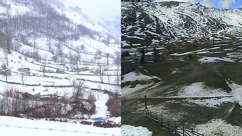 Cantabria. El año pasado, nieve en el puerto de Lunada. Este año, la estación de esquí del Alto Campoo, cerrada por falta de nieve.