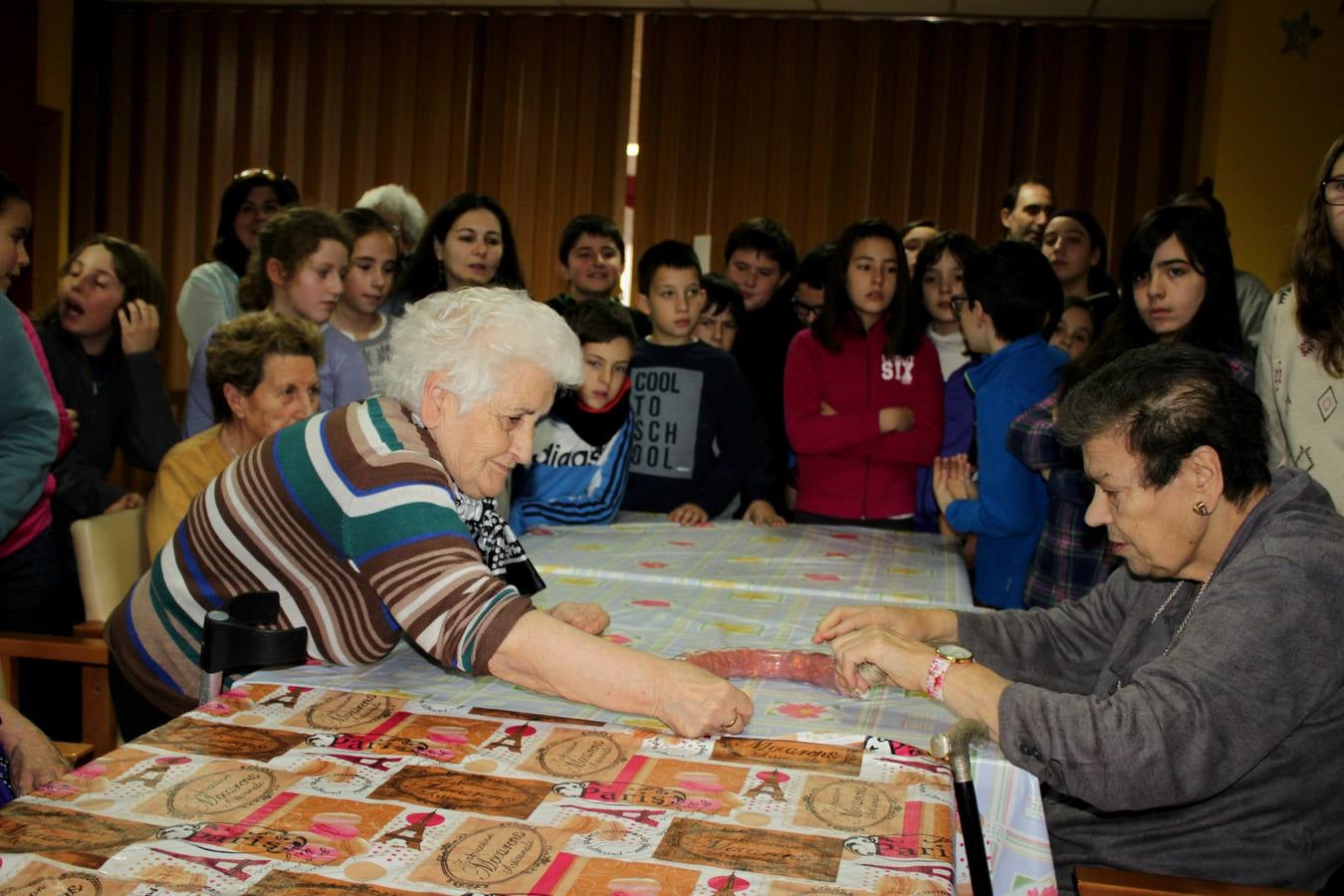 Fiesta de la Matanza en la residencia de mayores de Baltanás (Palencia)