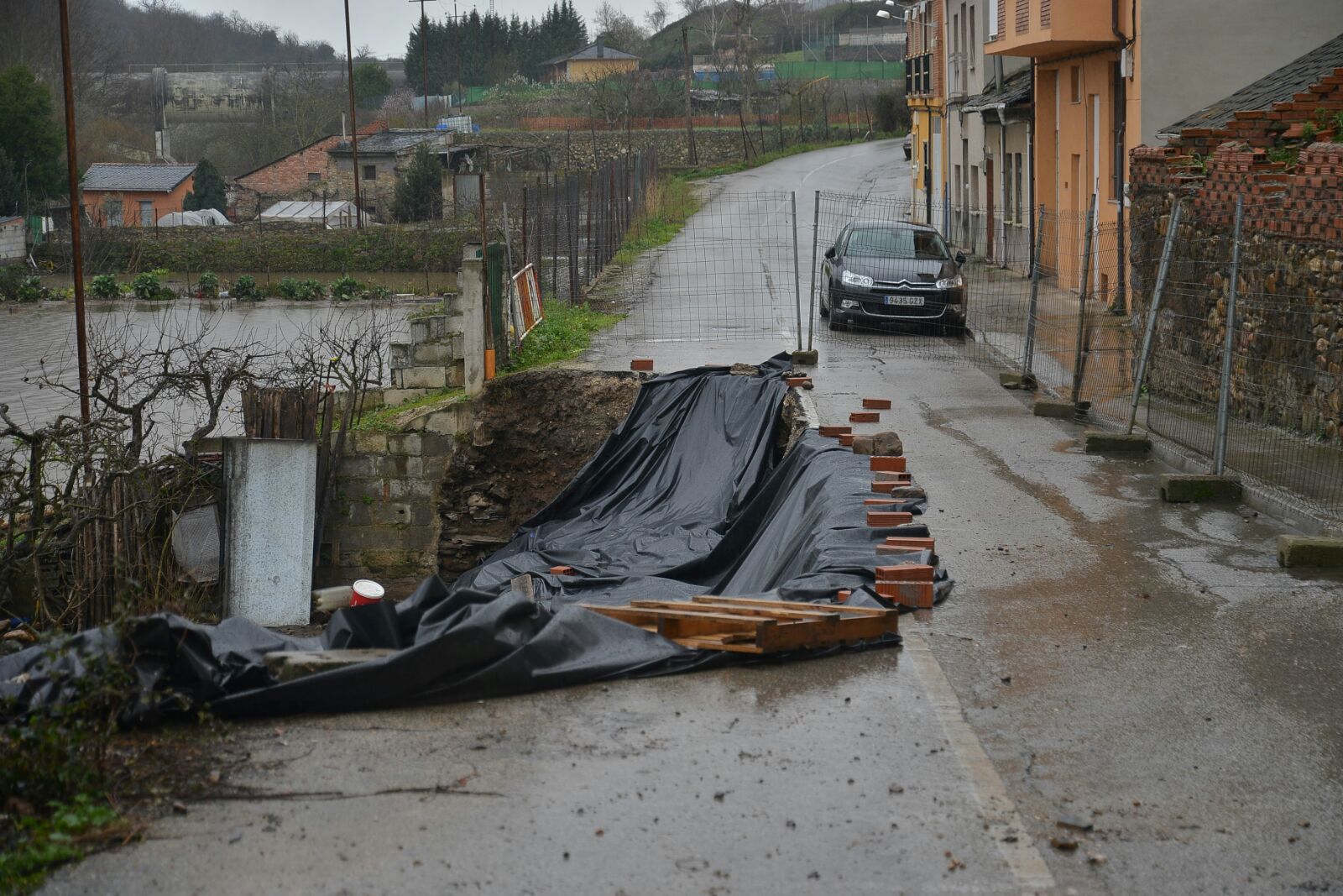 Temporal de lluvia en El Bierzo.