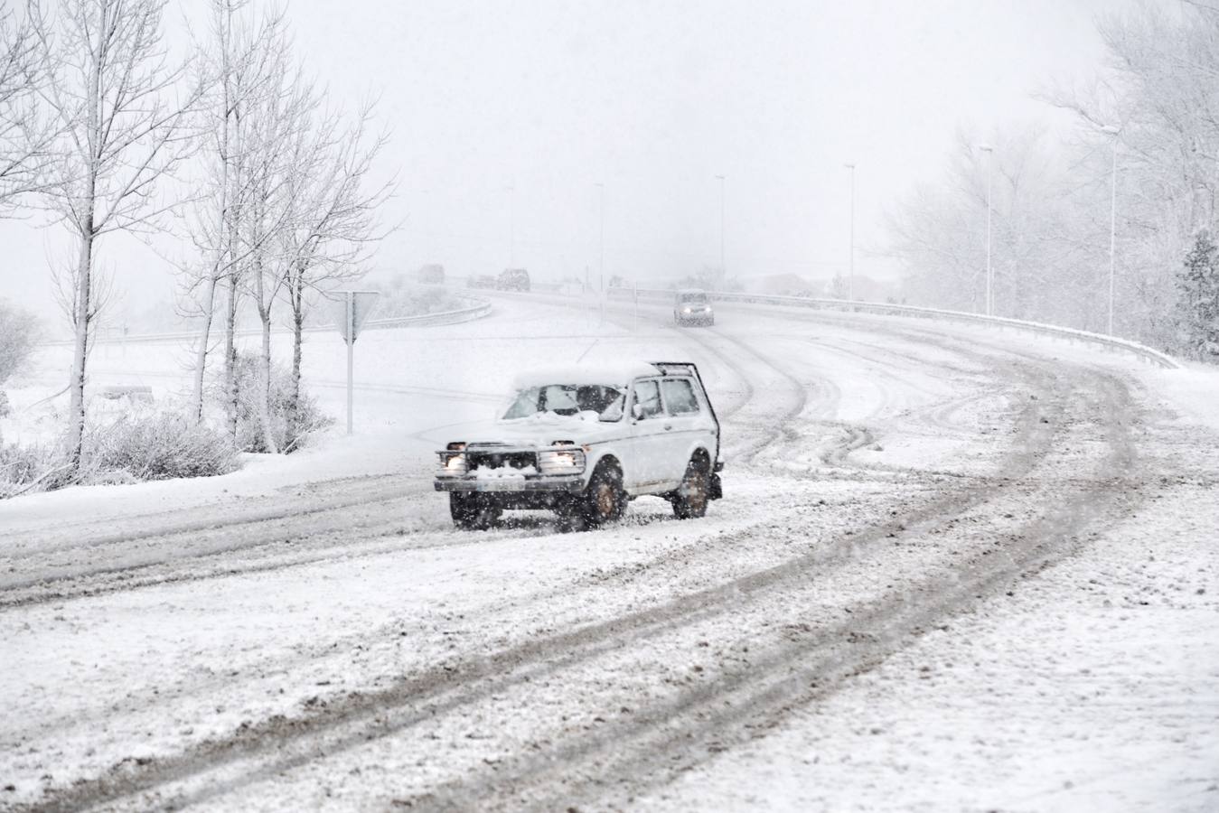 Nieve en Aguilar de Campoo (Palencia)