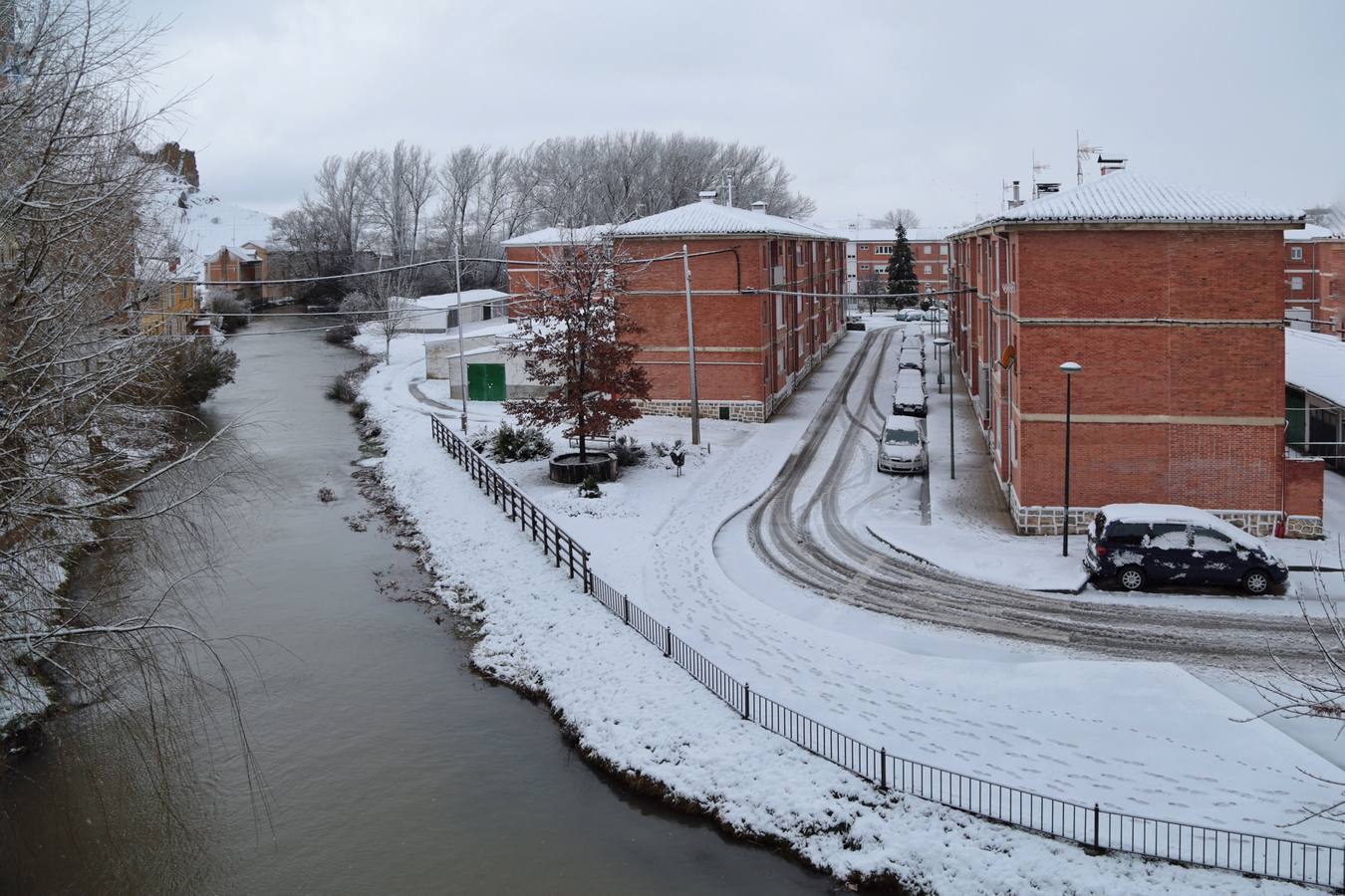 Nieve en Aguilar de Campoo (Palencia)