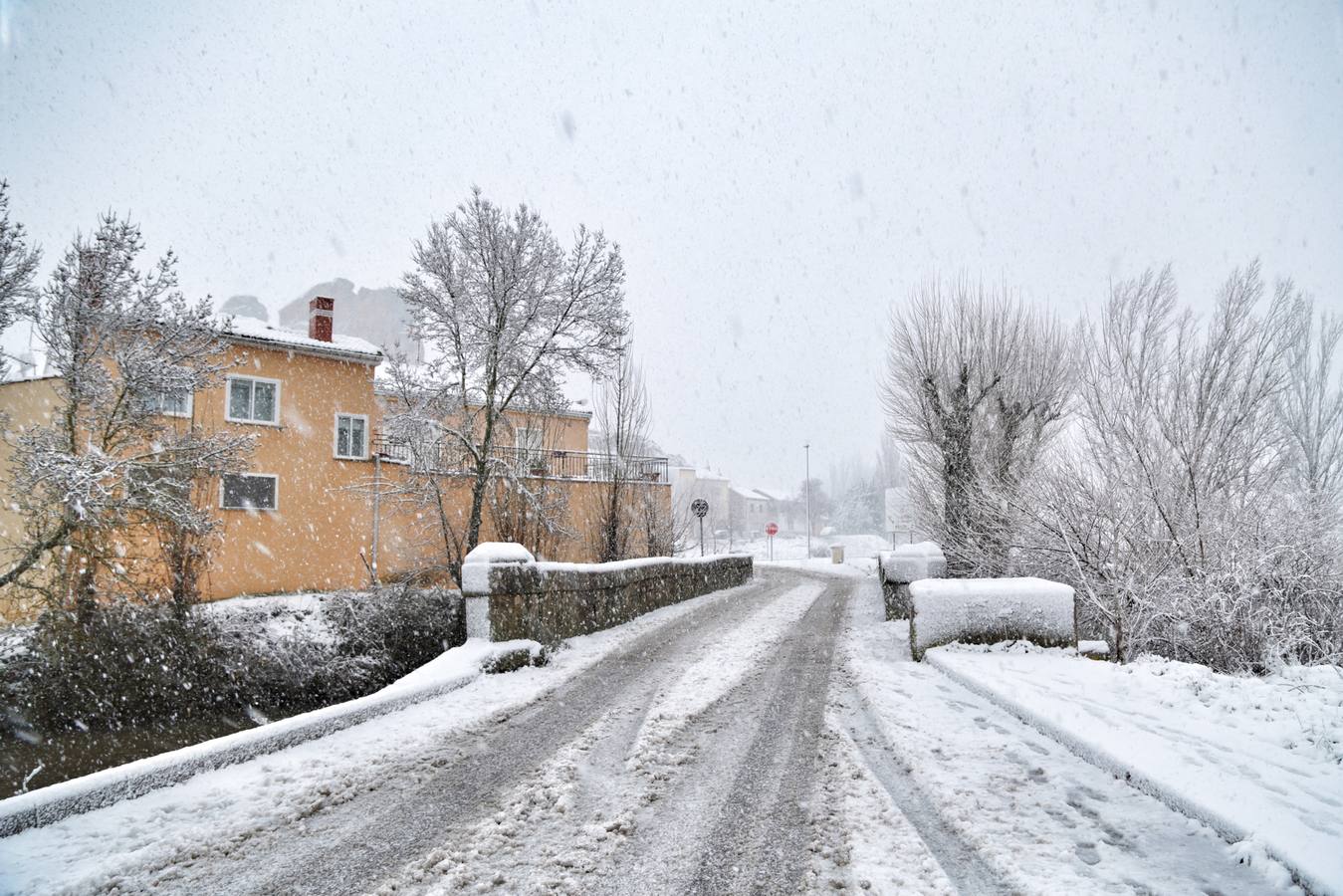 Nieve en Aguilar de Campoo (Palencia)