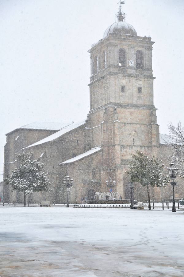 Nieve en Aguilar de Campoo (Palencia)