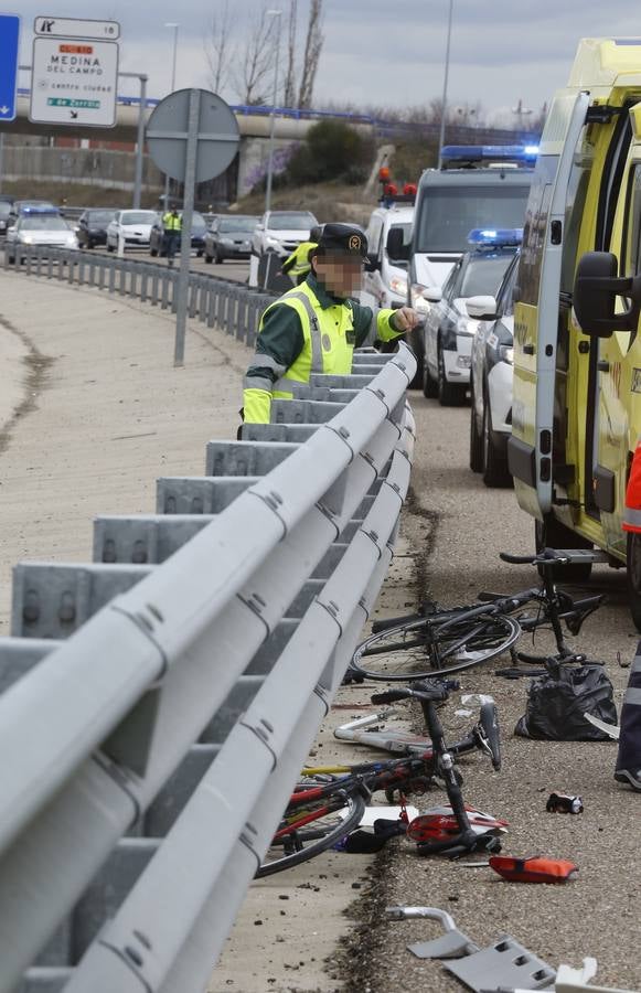 Atropello de dos ciclistas en la Ronda Exterior de Valladolid