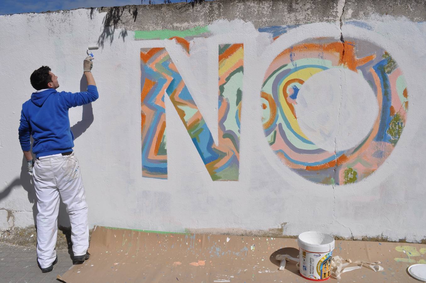 Tordesillas. Un mural para conmemorar el Día de la Mujer.