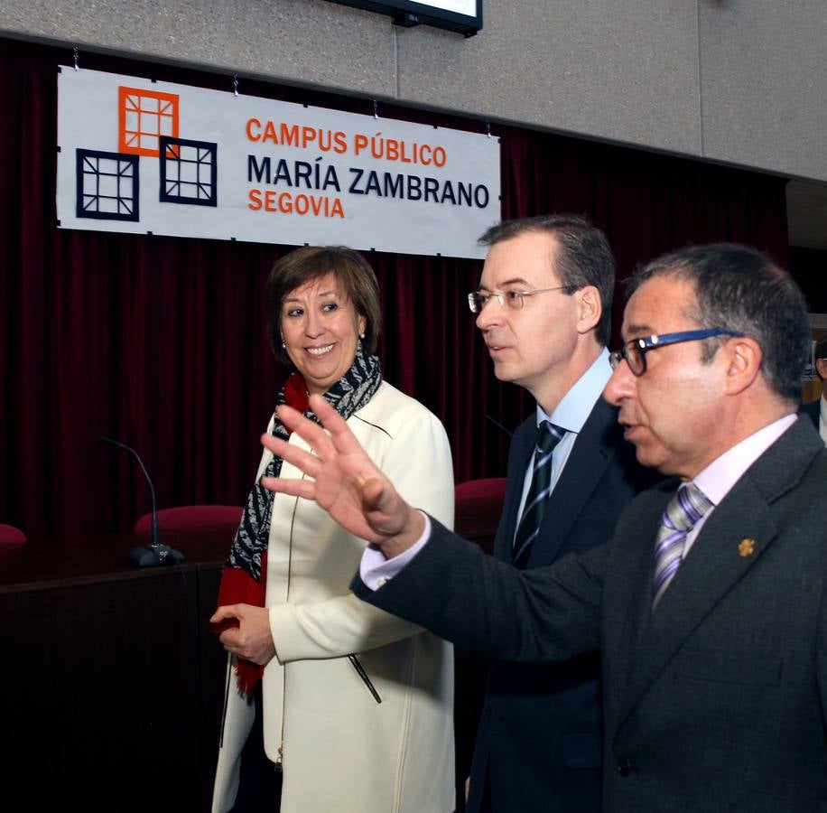El presidente del CES visita las instalaciones del Campus María Zambrano de Segovia