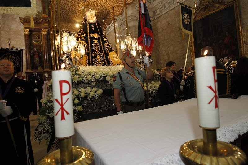 Homenaje la Virgen de la Soledad en Palencia