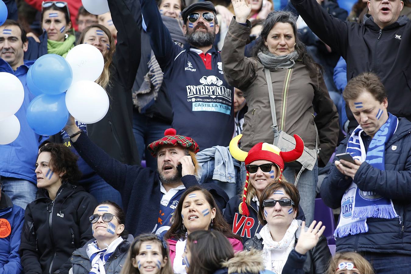 La afición vallisoletana disfruta en la final de la Copa del Rey de rugby