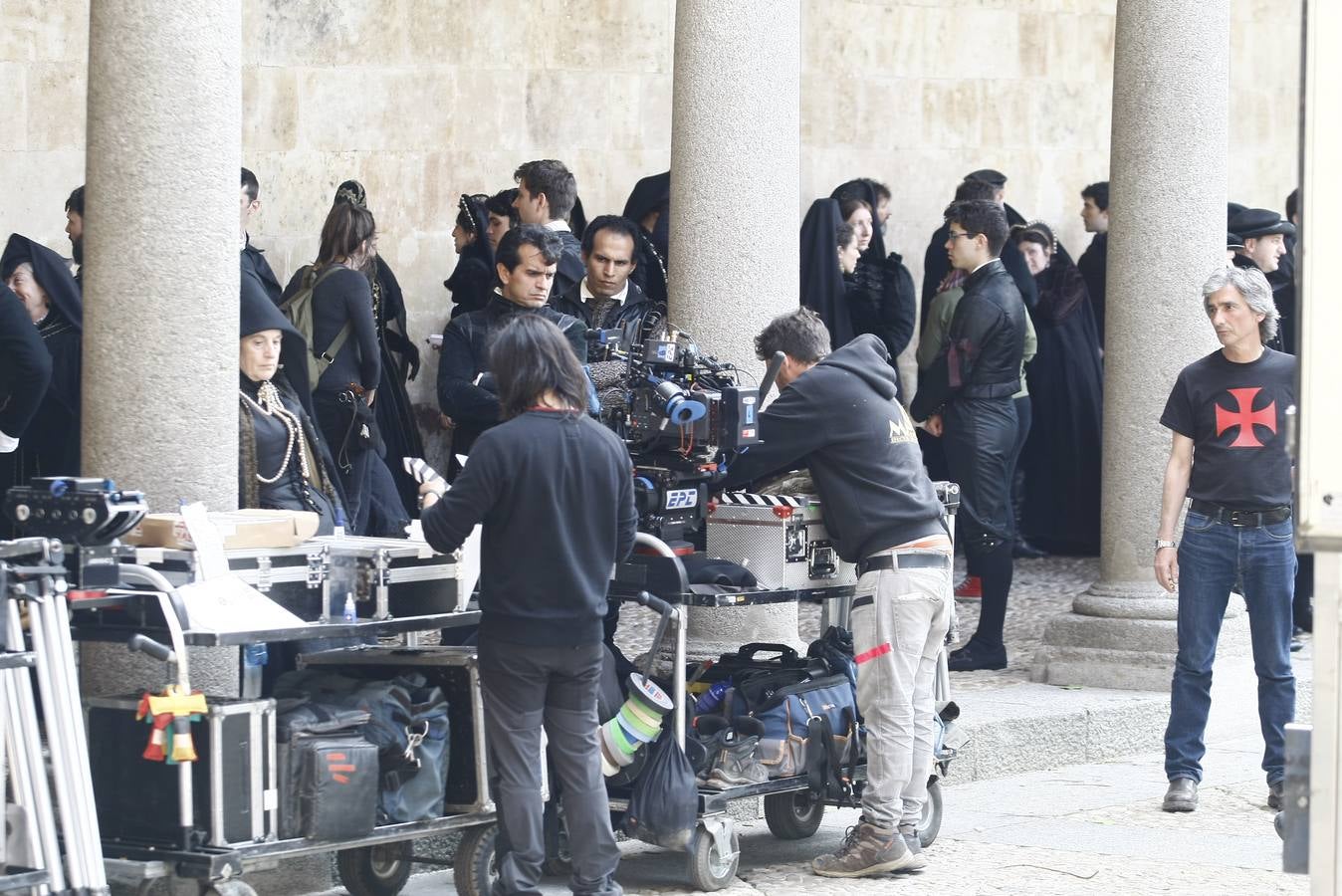 Segundo día de rodaje de la serie de televisión 'Still Star Crossed' en Salamanca