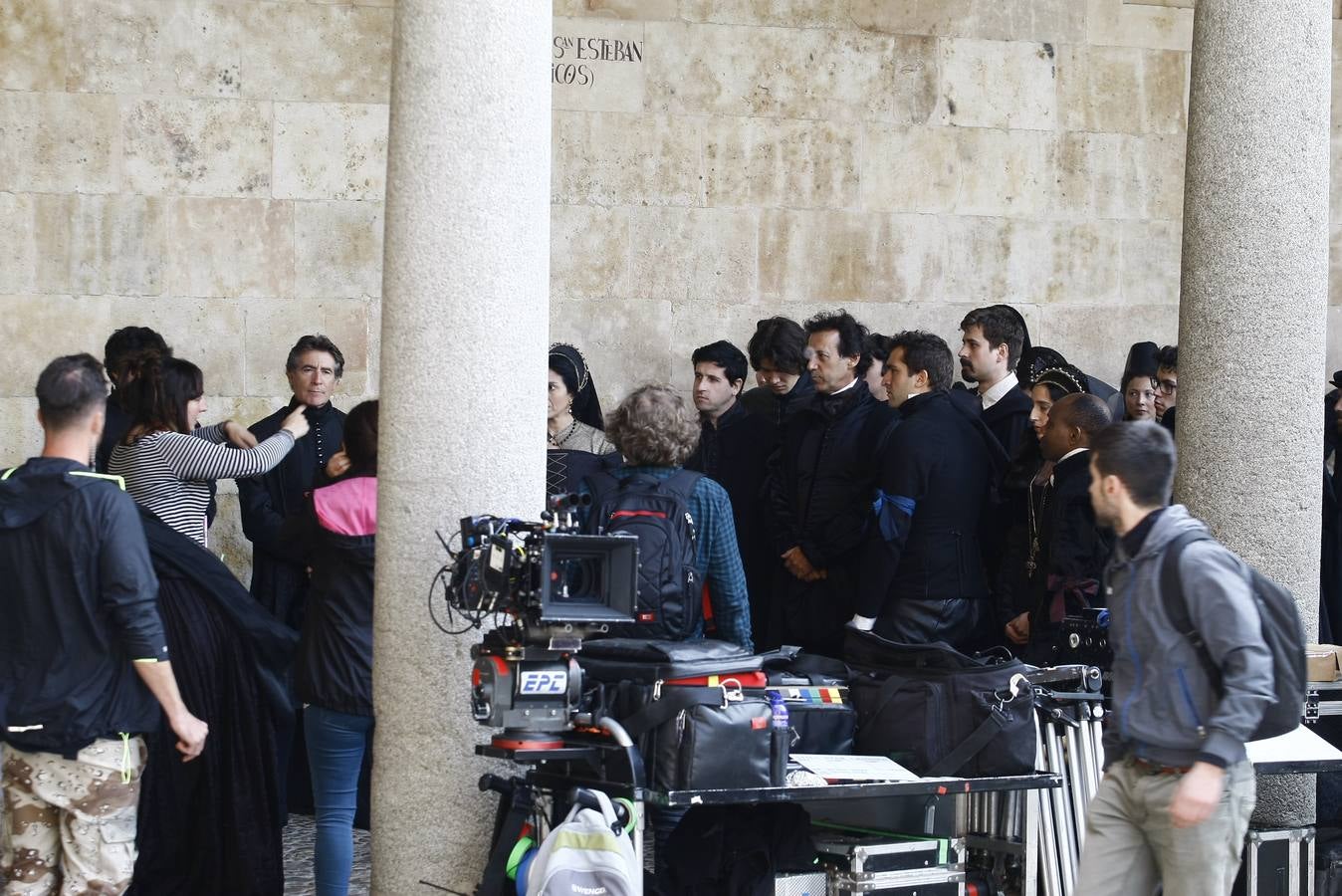 Segundo día de rodaje de la serie de televisión 'Still Star Crossed' en Salamanca