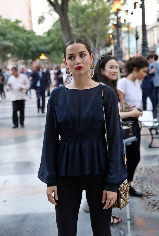 La actriz cubana Ana de Armas no quiso perderse el evento.