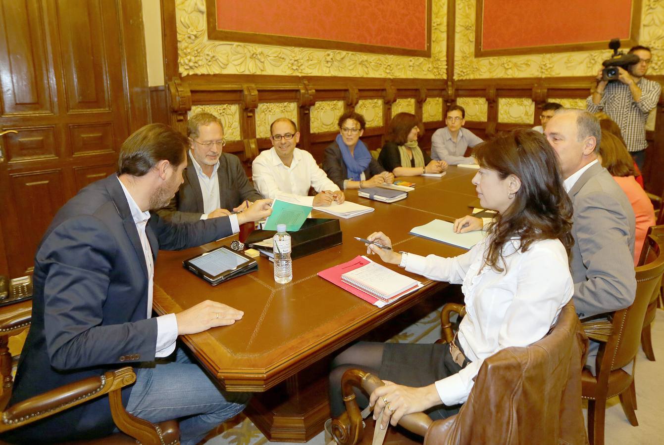 15.06.15 El alcalde de Valladolid junto a los concejales de la Junta de Gobierno.